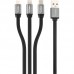 Кабель для зарядки Gelius Pro Squid GP-UC102 3in1 (MicroUSB/Lightning/Type-C) Black (2.1A)