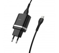 МЗП Hoco C12Q Smart QC3.0 charger set Micro ( EU ) Black