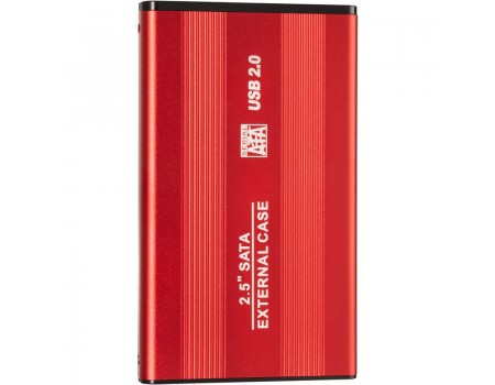 Карман внешний для 2.5" HDD CASE U25 USB2.0 Red