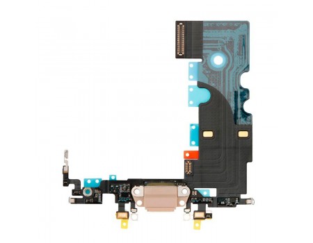 Шлейф з роз'ємом зарядки, навушників та мікрофоном для iPhone 8/SE 2020 Gold