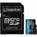 Карта пам'яті microSDXC 256Gb KIngston Canvas Go Plus (UHS-1 U3) (R-170Mb/s, W90Mb/s) + Adapter SD