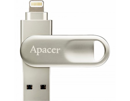 USB 3.1 Flash 64Gb Apacer AH790 Dual Lightning Silver