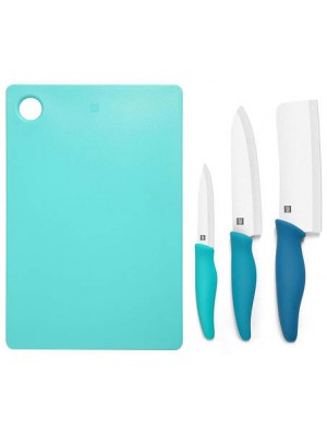 Кухонний набір Huo Hou Fire Ceramic Knife Cutting Board Set Blue