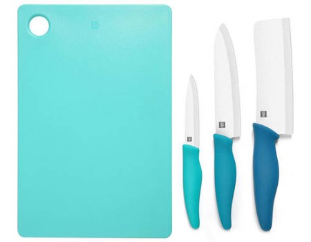 Кухонний набір Huo Hou Fire Ceramic Knife Cutting Board Set Blue