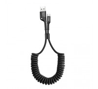 USB кабель Baseus Fish Eye Spring(Пружина) Data for Type-C 2A/1m. Black CATSR-01