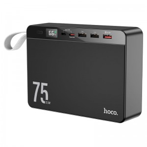 Универсальная мобильная батарея (повербанк) Hoco J94 Overlord 22.5W PD20W/QC/LCD 75000mAh Black