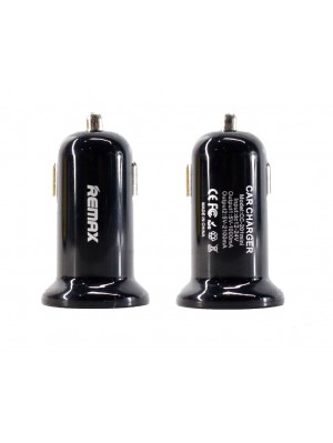 Автомобільний зарядний пристрій Remax Mini USBx2 2.4A/1A Чорний (RCC201B)