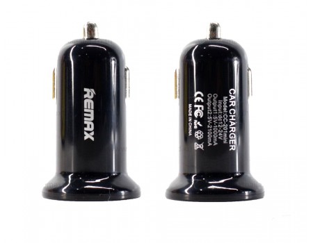 Автомобільний зарядний пристрій Remax Mini USBx2 2.4A/1A Чорний (RCC201B)