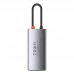 USB Hub Baseus Metal Gleam 4-in-1 Multifunctional Type-C to USB3.0 + USB2.0 + HDMI + Type-C PD Сірий (CAHUB-CY0G)