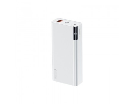 Універсальна мобільна батарея (повербанк) Remax Riji 30000mAh QC 22.5W Біла (RPP-257)