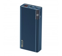 Універсальна мобільна батарея (повербанк) Remax Riji 30000mAh QC 22.5W Синя (RPP-257)