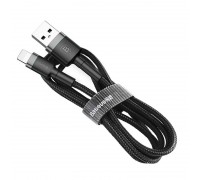 Кабель Baseus Cafule USB 2.0 to Lightning 1.5A 2M Чорний/Сірий (CALKLF-CG1)