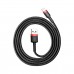 Кабель Baseus Cafule USB 2.0 to Lightning 1.5A 2M Чорний/Червоний (CALKLF-C19)