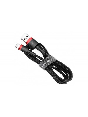 Кабель Baseus Cafule USB 2.0 to Lightning 1.5A 2M Чорний/Червоний (CALKLF-C19)