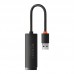 USB Hub Baseus Lite USB-A to RJ45 Ethernet 100Mbps Чорний (WKQX000001)