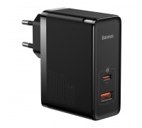Зарядний пристрій Baseus GaN5 Pro 2 порти, USB + Type-C 100W Чорний + кабель Baseus Mini White Cable Type-C to Type-C 100W(20V/5A) 1м чорний