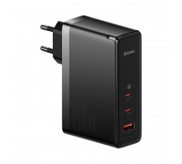 Мережевий зарядний пристрій Baseus GaN5 Pro 3 порти, USB + Type-C 140W Чорний + кабель Baseus Superior Type-C to Type-C 240W (48V/5A) Чорний (CCGP100201)