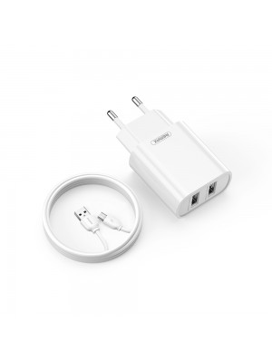 Сетевое зарядное устройство Remax Jane + кабель USB 2.0 to microUSB 1М Белый (RP-U35-M)