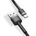 Кабель Baseus Cafule USB 2.0 to Type-C 2A 2M Чорний/Сірий (CATKLF-CG1)