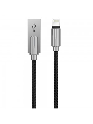 Кабель Devia Storm Zinc Alloy USB 2.0 to Lightning 2.1A 1M Чорний