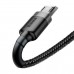 Кабель Baseus cafule Cable USB For Micro 2.4A 0.5M Gray + Black