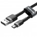 Кабель Baseus cafule Cable USB For Micro 2.4A 0.5M Gray + Black