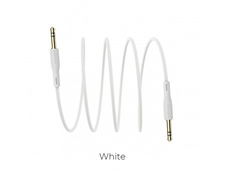 Аудiо-кабель BOROFONE BL1 Audiolink audio AUX cable, 1m White
