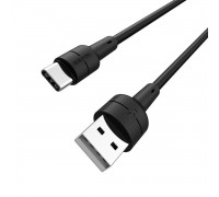 Кабель BOROFONE BX30 USB to Type-C, 3A, 1m, silicone, TPE connectors, Black
