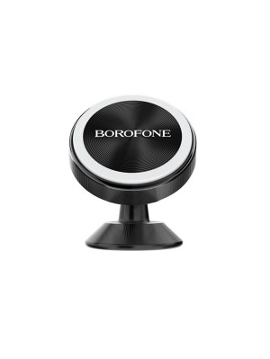 Автомобильный держатель для телефона BOROFONE BH5 Platinum metal magnetic in-car holder for dashboard Black