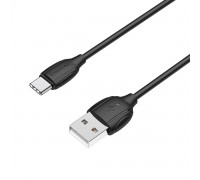 Кабель BOROFONE BX19 USB to Type-C 2.4A, 1m, PVC, TPE connectors, Black