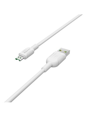 Кабель BOROFONE BX33 USB to Micro 4A, 1m, silicone, PVC connectors, White