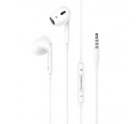 Навушники BOROFONE BM30 Original series wire control earphones with mic White