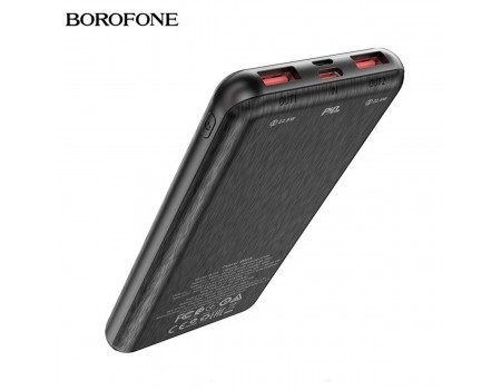 Универсальная мобильная батарея (повербанк) BOROFONE BJ13 Sage fully compatible power bank 10000mAh 22.5W Black