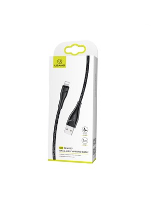 Кабель Usams US-SJ391 U41 Lightning Braided Data and Charging Cable 1m Black