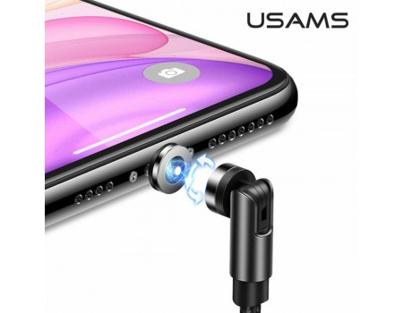 Кабель Usams US-SJ472 U59 Lightning Rotatable Magnetic Charging Cable 1m Black