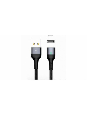 Кабель Usams US-SJ336 U29 Aluminum Alloy Lightning Magnetic Cable 2m Black