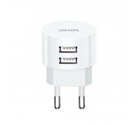 МЗП Usams Travel Charging Set Send-Tu Series (T20 Dual USB Round Charger+U35  lightning cable) White