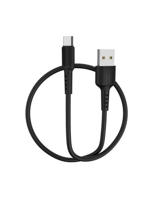 Кабель BOROFONE BX16 USB to Type-C 2A, 1m, PVC, TPE connectors, Black