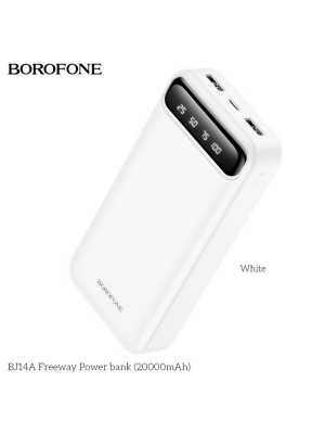 Зовнішній акумулятор BOROFONE BJ14A Freeway Power bank 20000mAh White