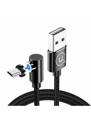 Кабель Usams US-SJ446 U54 Micro Right-angle Magnetic Charging Cable 1m Black