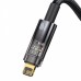 Кабель Baseus Explorer Series Auto Power-Off Fast Charging Data Cable USB to Lightning 2.4A 1m Black