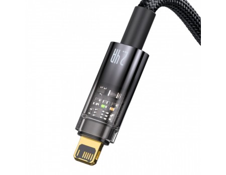 Кабель Baseus Explorer Series Auto Power-Off Fast Charging Data Cable USB to Lightning 2.4A 2m Black