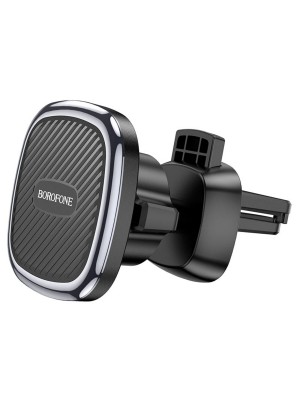 Автомобильный держатель для телефона BOROFONE BH67 Air outlet magnetic car holder Black Metal Grey