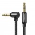 Аудіо-кабель Usams US-SJ557 3.5mm to 3.5mm Right-angle Audio Cable 1.2m Black