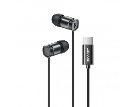 Наушники Usams EP-46 Mini Type-C In-Ear Earphone1.2m Black