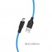Кабель HOCO X21 Plus USB to Micro 2.4A, 1m, silicone, silicone connectors, Black+Blue
