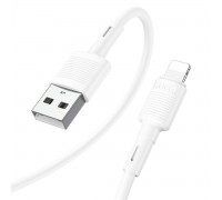 Кабель HOCO X83 USB to iP 2.4A, 1m, PVC, PVC connectors, White