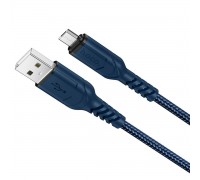 Кабель HOCO X59 USB to Micro 2.4A, 1m, nylon, TPE connectors, Blue