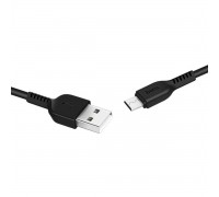 Кабель HOCO X20 USB to Micro 2.4A, 1m, PVC, TPE connectors, Black