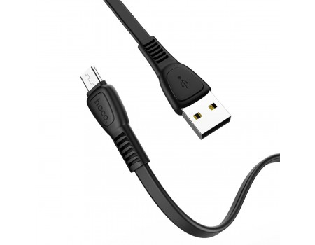 Кабель HOCO X40 USB to Micro 2.4A, 1m, TPE, TPE connectors, Black